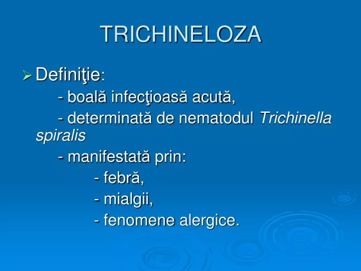 trichineloza