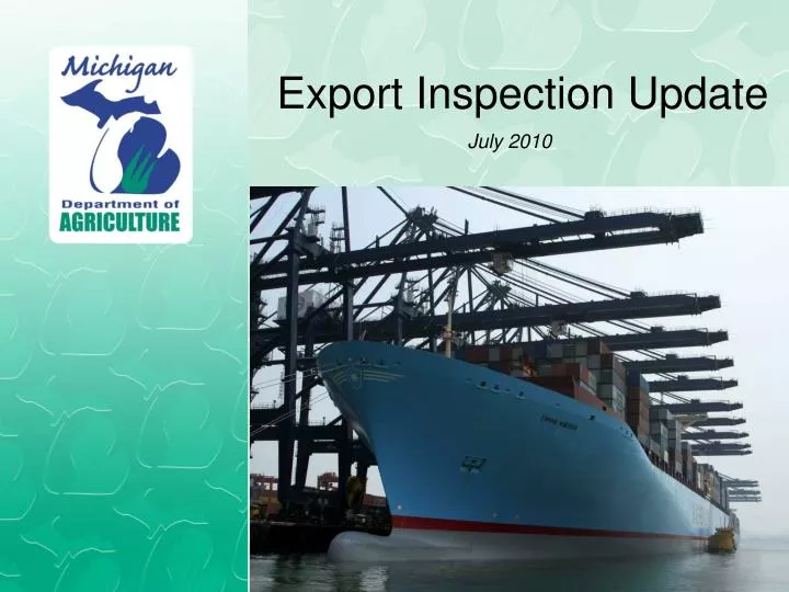 export inspection update