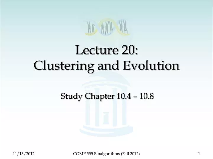 lecture 20 clustering and evolution