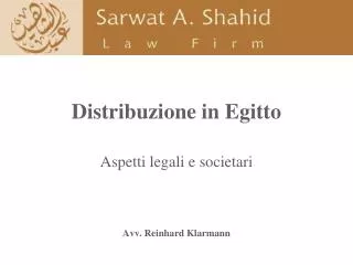 distribuzione in egitto