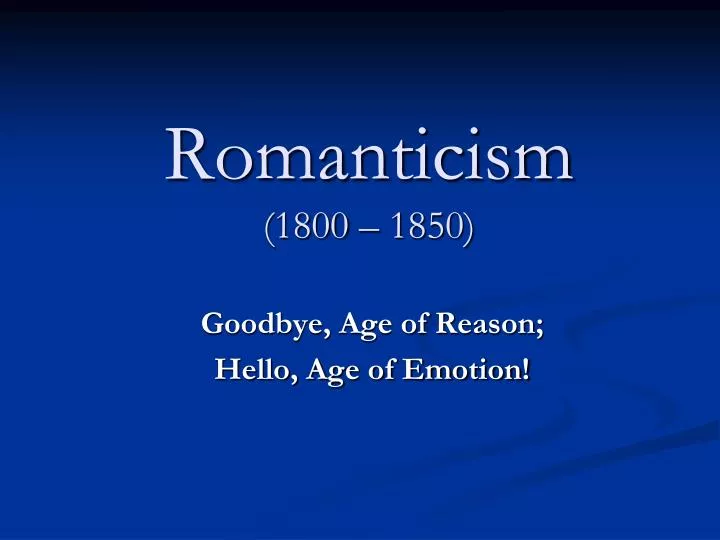 romanticism 1800 1850