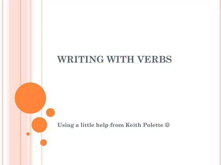 writing with verbs