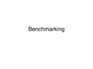 benchmarking