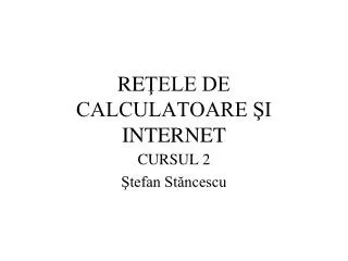 re ele de calculatoare i internet