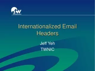 Internationalized Email Headers