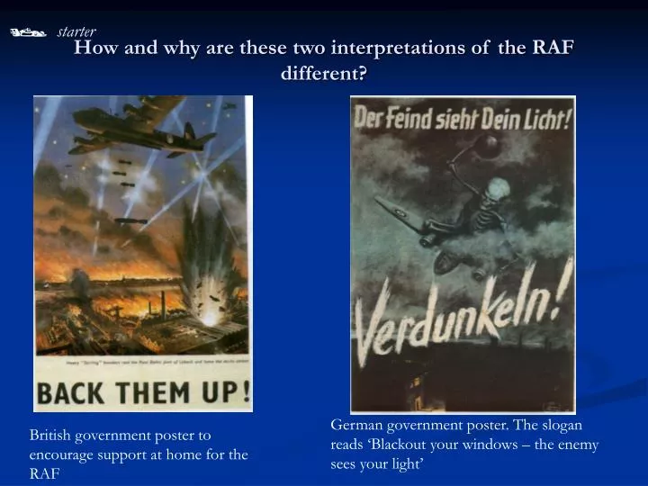 how and why are these two interpretations of the raf different