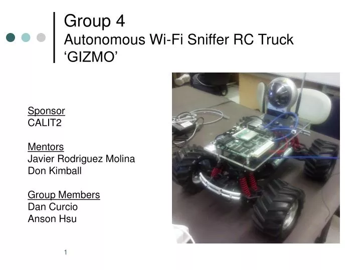 group 4 autonomous wi fi sniffer rc truck gizmo