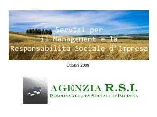 agenzia r s i r esponsabilit s ociale d i mpresa