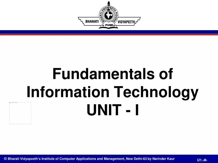 fundamentals of information technology unit i