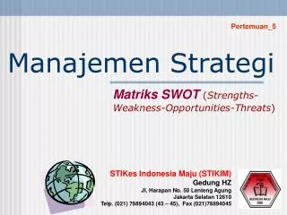 manajemen strategi