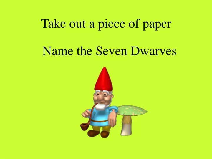 name the seven dwarves