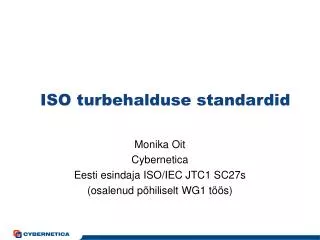 ISO turbehalduse standardid