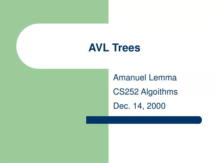 avl trees