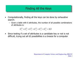 Finding All the Keys