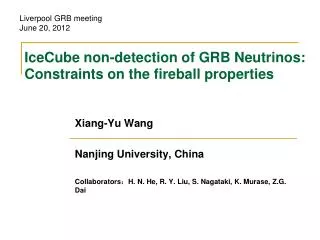 IceCube non-detection of GRB Neutrinos: Constraints on the fireball properties