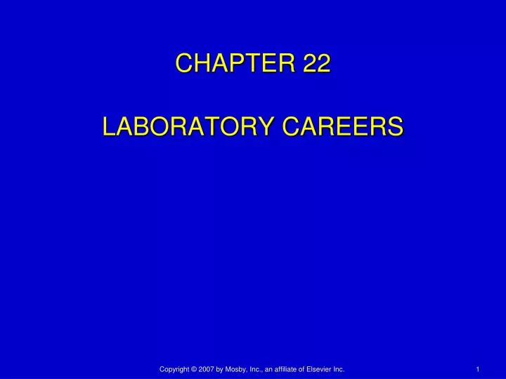chapter 22 laboratory careers