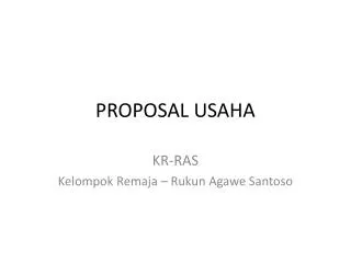 proposal usaha