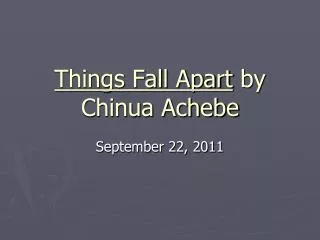 things fall apart by chinua achebe