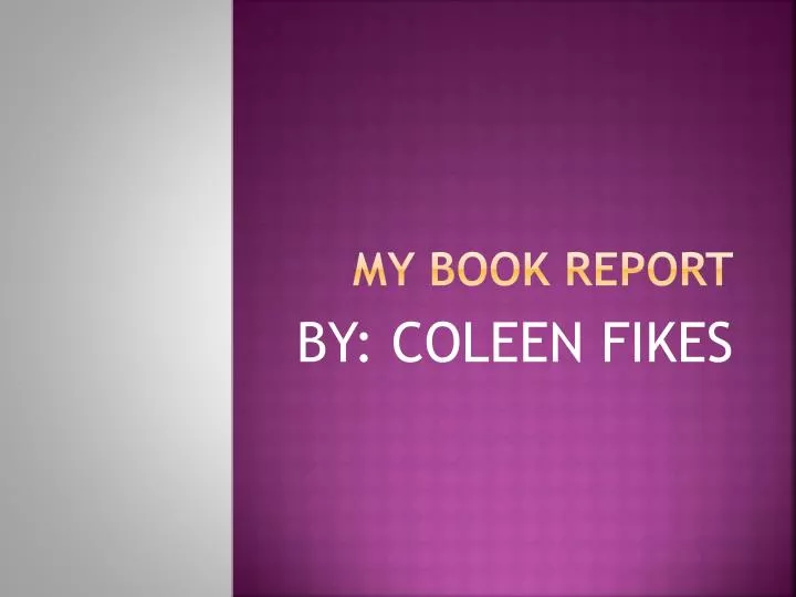 my book report