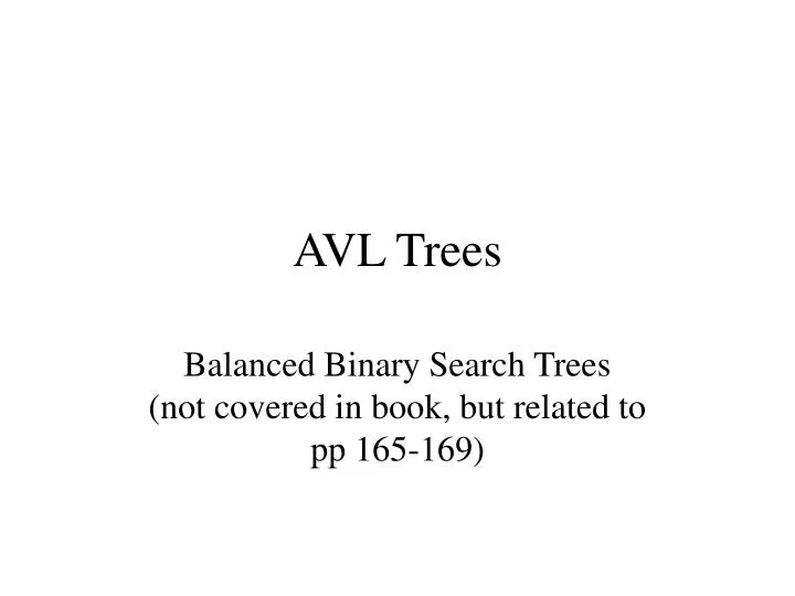 avl trees
