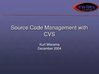 Source Code Management with CVS