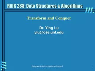 raik 283 data structures algorithms