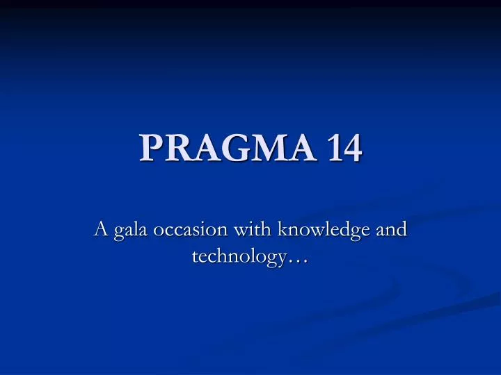 pragma 14