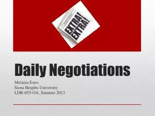 Daily Negotiations