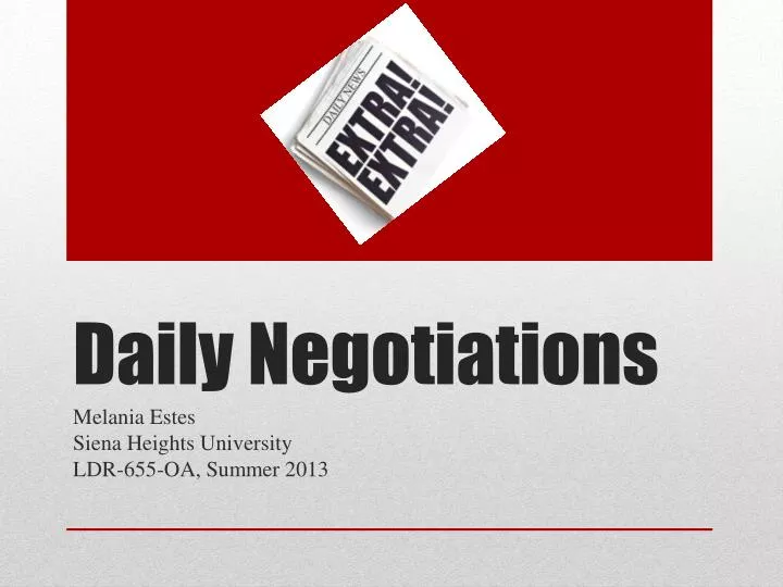 daily negotiations