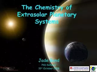 The Chemistry of Extrasolar Planetary Systems