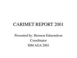 CARIMET REPORT 2001