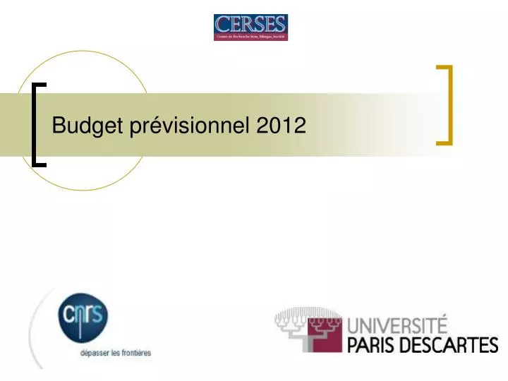 budget pr visionnel 2012