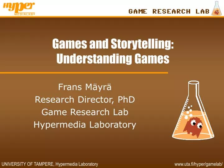 games and storytelling understanding games