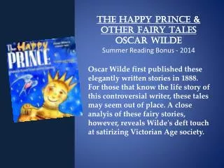 The Happy Prince &amp; OTHER Fairy tales Oscar Wilde Summer Reading Bonus - 2014