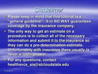 disclaimer