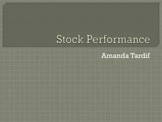 stock performance