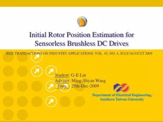 Initial Rotor Position Estimation for Sensorless Brushless DC Drives