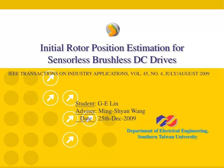initial rotor position estimation for sensorless brushless dc drives