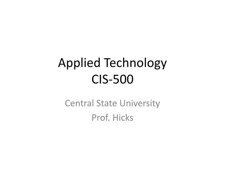 applied technology cis 500