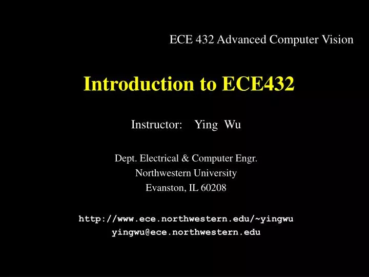 introduction to ece432