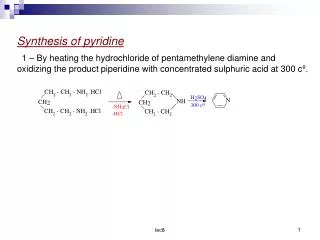 Synthesis of pyridine