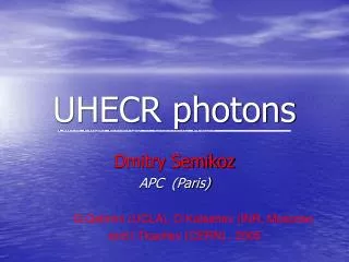 UHECR photons
