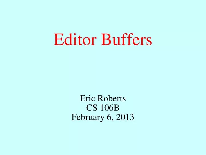 editor buffers