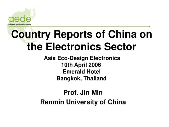 country reports of china on the electronics sector