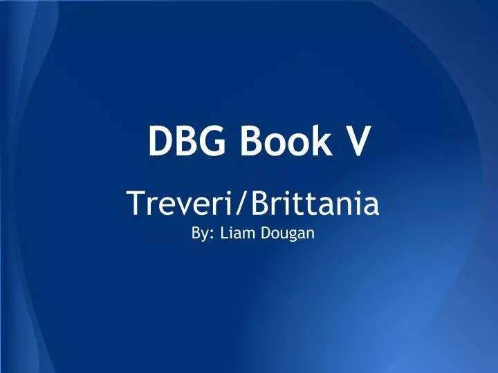 dbg book v
