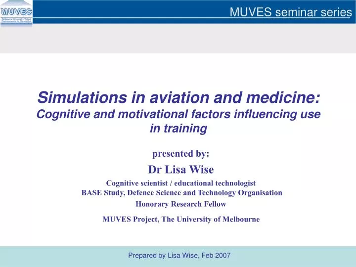 simulations in aviation and medicine cognitive and motivational factors influencing use in training