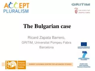 The Bulgarian case