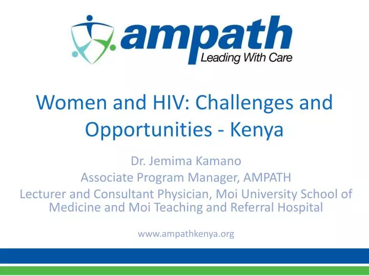 women and hiv challenges and opportunities kenya