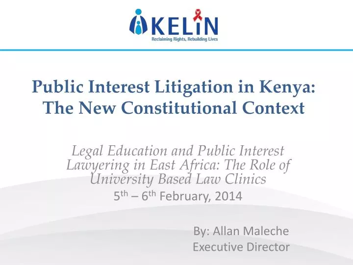 public interest litigation in kenya the new constitutional context