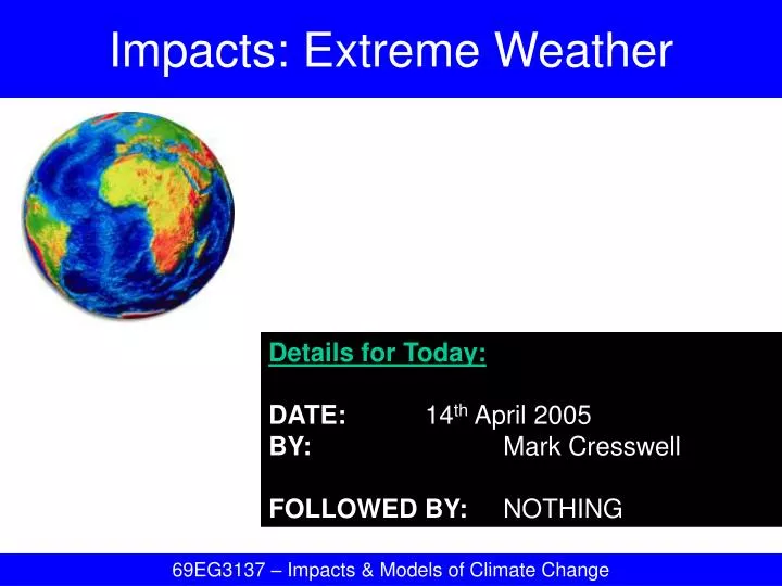 impacts extreme weather